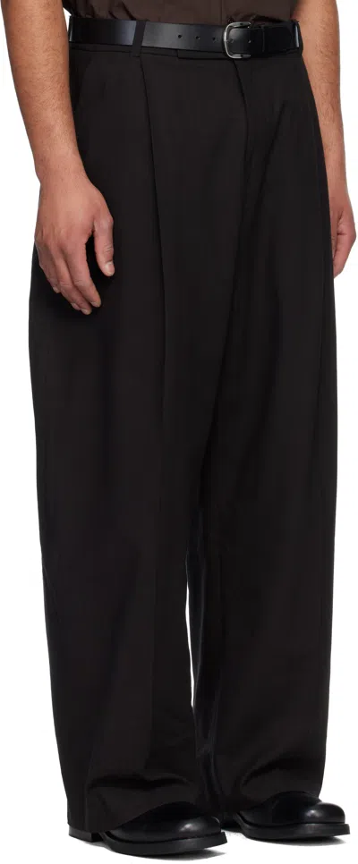 Studio Nicholson Black Pull Trousers In Black