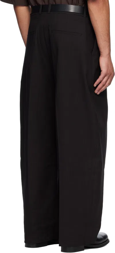 Studio Nicholson Black Pull Trousers In Black