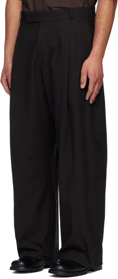Studio Nicholson Black Pull Trousers In Black