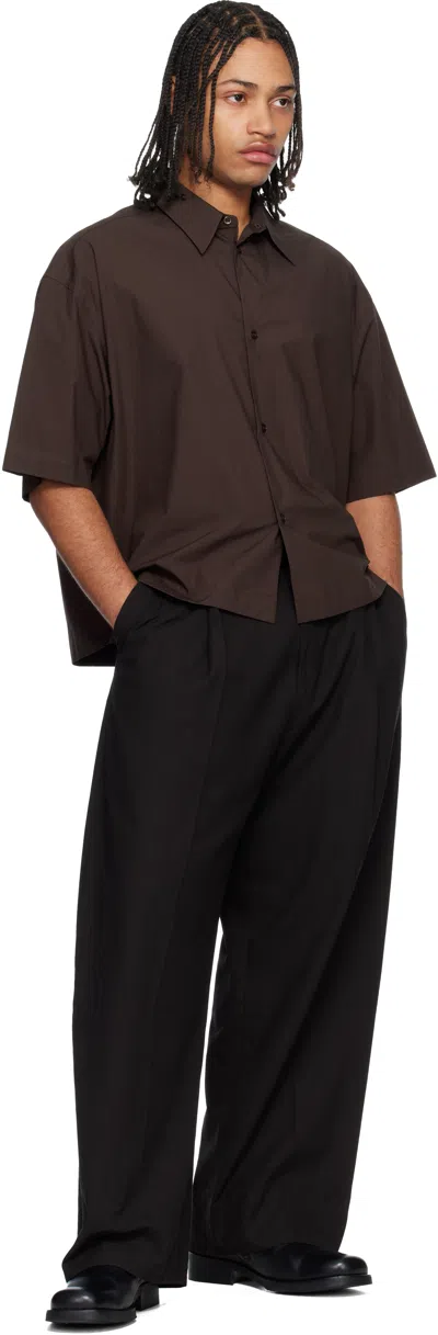 Studio Nicholson Black Pull Trousers In Black