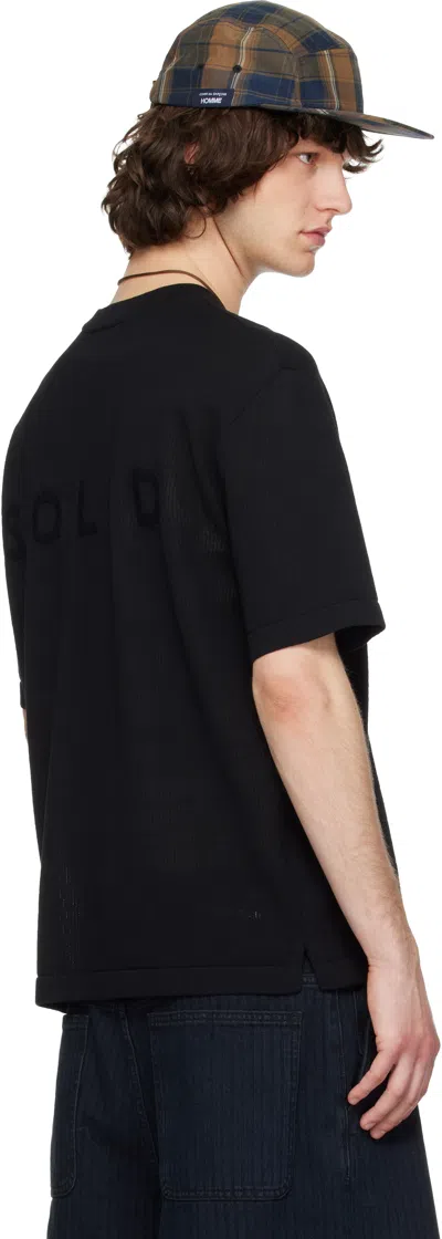 Solid Homme Black Knit T-shirt In Black