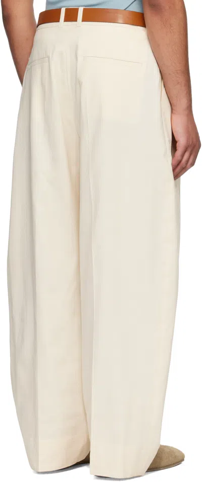 Studio Nicholson Off-white Pull Trousers In White