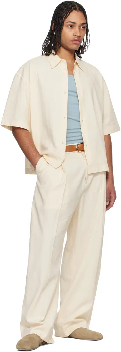 Studio Nicholson Off-white Pull Trousers In White