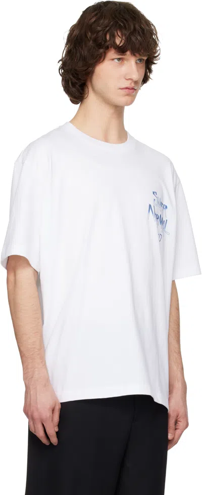 Solid Homme Navy Solid Out Seam Sweatshirt In White