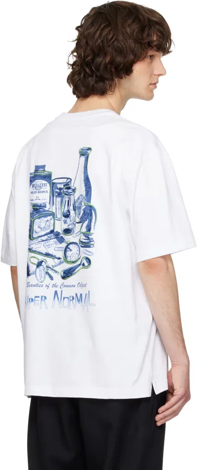 Solid Homme Navy Solid Out Seam Sweatshirt In White