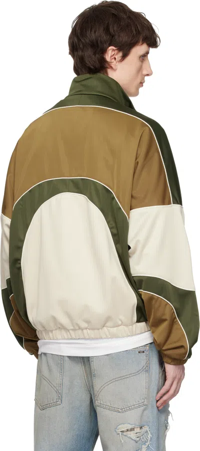 Amiri Track Polyester Cotton Jacket High Collar In White