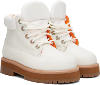 Pdf Off White Leather Strada Ankle Boots In White