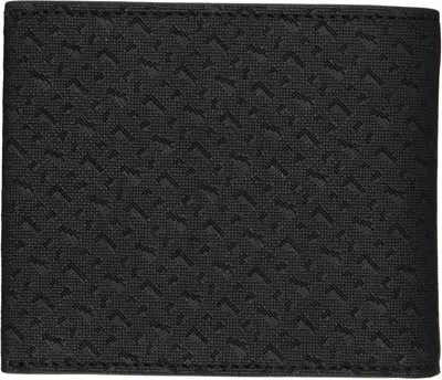 Hugo Boss Black Monogram Pattern Wallet In Black