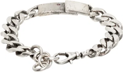 Title Of Work Overlap Ruby Bracelet In Silver