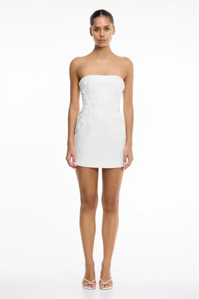 Significant Other Idette Linen-blend Mini Dress In White