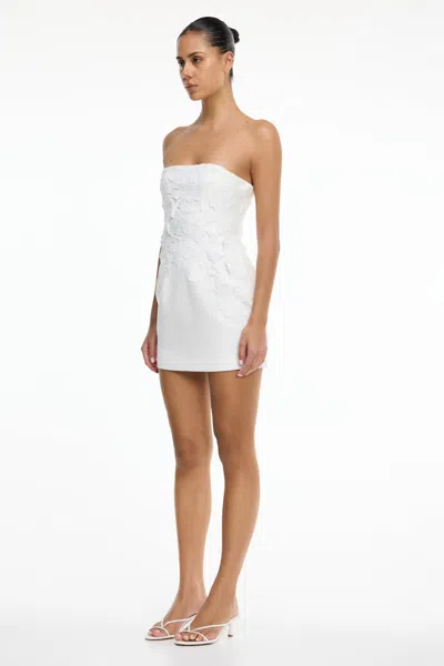 Significant Other Idette Linen-blend Mini Dress In White