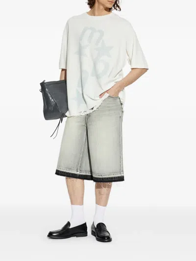 Misbhv Logo-print Distressed T-shirt In White