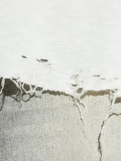 Misbhv Logo-print Distressed T-shirt In White