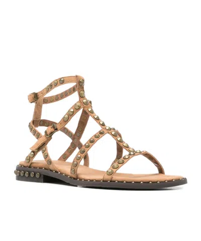 Ash Precious Stud-embellished Sandals In Brown