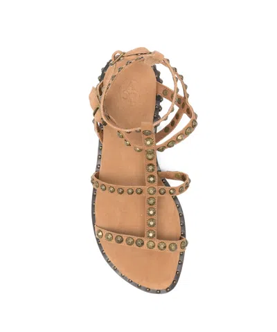 Ash Precious Stud-embellished Sandals In Brown
