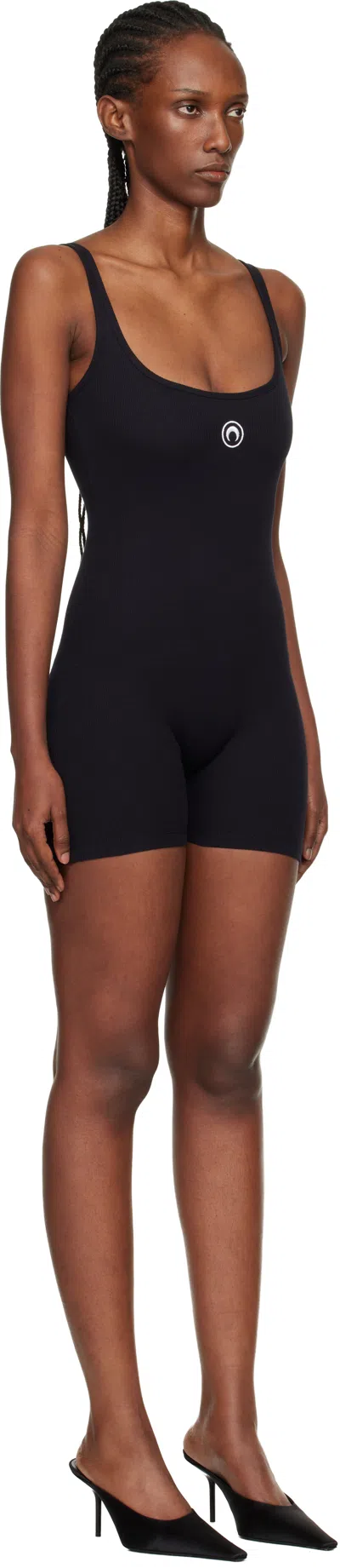 Marine Serre Elegance In Motion Mini Jumpsuit For Women In Black