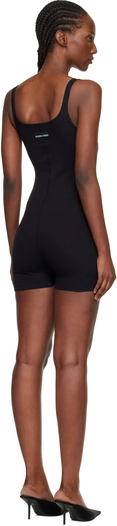 Marine Serre Elegance In Motion Mini Jumpsuit For Women In Black