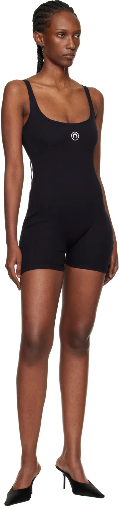 Marine Serre Elegance In Motion Mini Jumpsuit For Women In Black