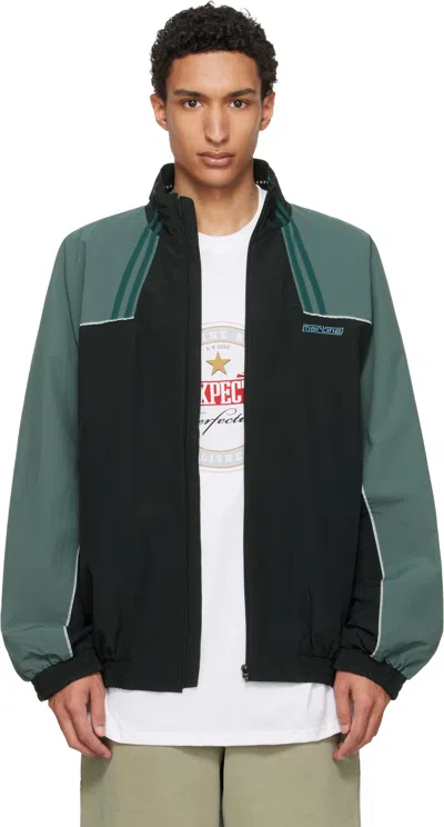 Martine Rose Black T-lining Track Jacket In Green