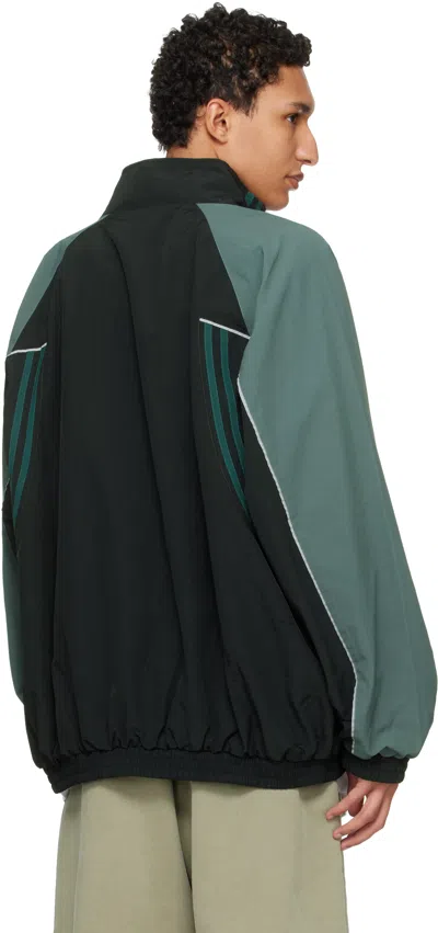 Martine Rose Black T-lining Track Jacket In Green
