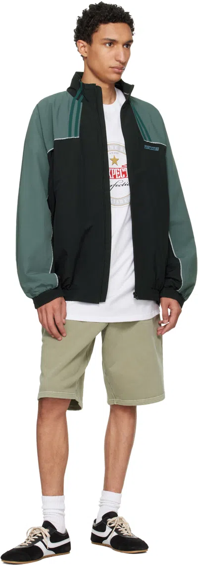 Martine Rose Black T-lining Track Jacket In Green