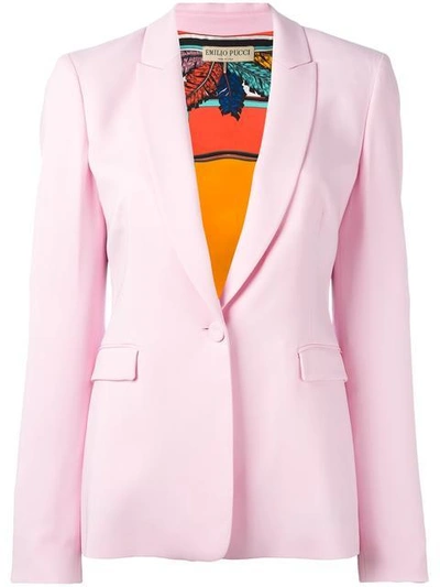 Shop Emilio Pucci One Button Blazer