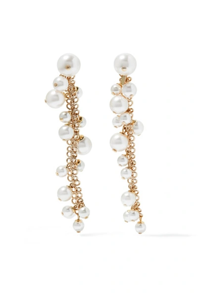 Lanvin Gold-plated Faux Pearl Earrings