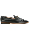TOD'S fringed loafers,RUBBER100%