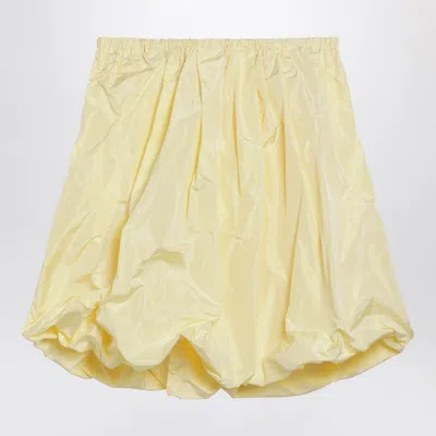 Prada Voluminous Taffeta Skirt Balloon Silhouette In Yellow