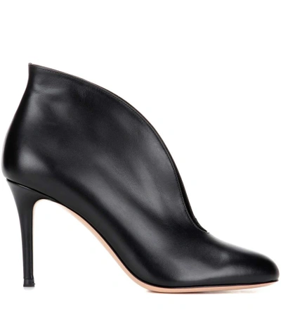 Shop Gianvito Rossi Vamp 85 Leather Ankle Boots In Llack