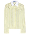 PRADA STRIPED COTTON SHIRT,P00239497-4