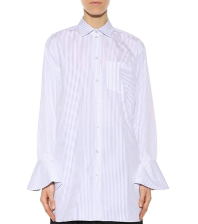 Shop Valentino Oversized Cotton Blouse In White