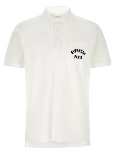 Givenchy Polo Shirt With Short Sleeves And Chest Pocket In White