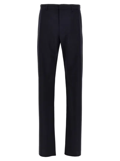 Givenchy Tailored Black Wool Blend Pants In Blue