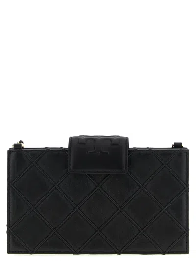 Tory Burch Fleming Mini Chain Wallet In Black