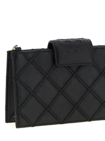 Tory Burch Fleming Mini Chain Wallet In Black