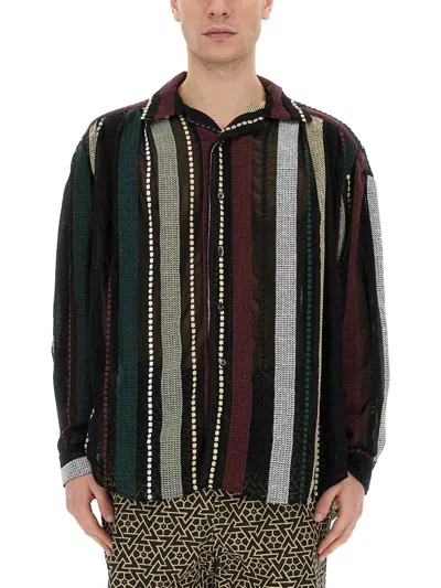 Aïe Elevated Chiffon Shirt In Multi