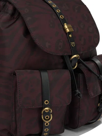 Pinko Nylon Backpack In Black