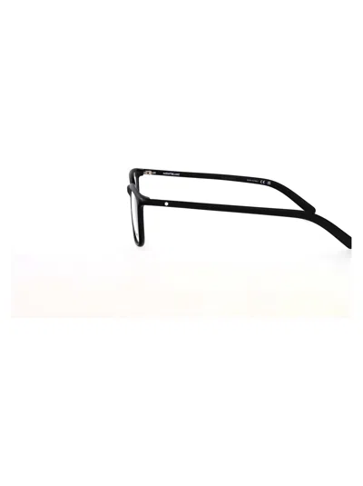 Montblanc 54mm Rectangular Optical Glasses In Black