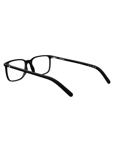 Montblanc 54mm Rectangular Optical Glasses In Black