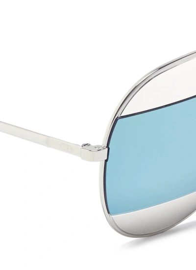 Shop Dior ' Split' Inset Metal Aviator Mirror Sunglasses