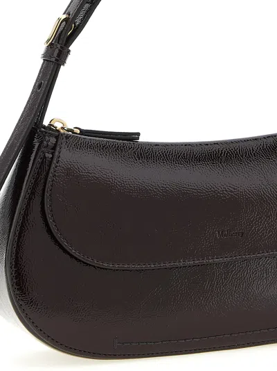 Mulberry Clovelly Shoulder Bag Adjustable Strap Design In Black