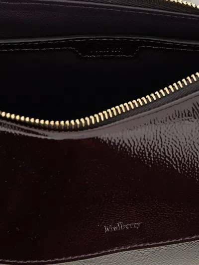 Mulberry Clovelly Shoulder Bag Adjustable Strap Design In Black