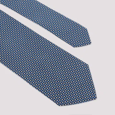 Lanvin Circle Dot Tie Unica In Blue