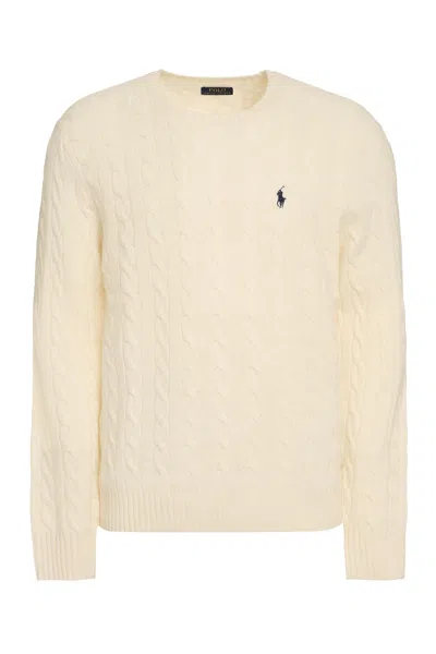 Polo Ralph Lauren Cable-knit Wool-cashmere Sweater In Andover Cream