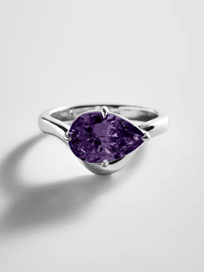 Baublebar Wavy Custom Birthstone Ring In Silver