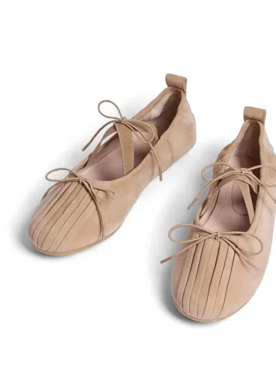 Simone Rocha Elasticated-strap Ballet Flats In Brown
