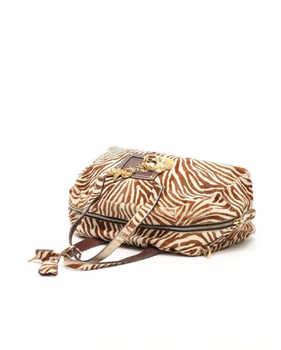 Prada Zebra Fur Shoulder Bag In Multi