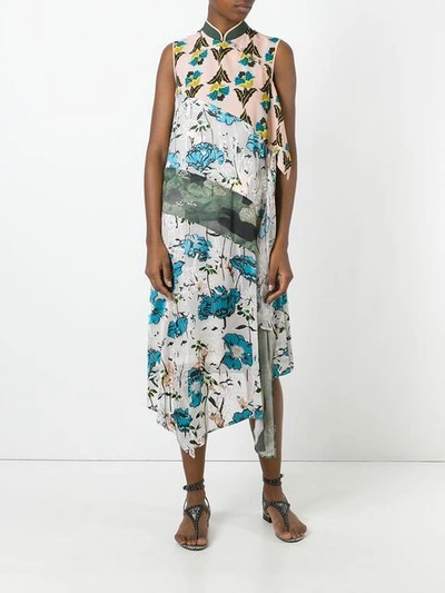 Shop Antonio Marras Floral Print Dress In Multicolour