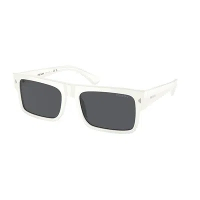 Prada Eyewear Rectangle Frame Sunglasses In Gray